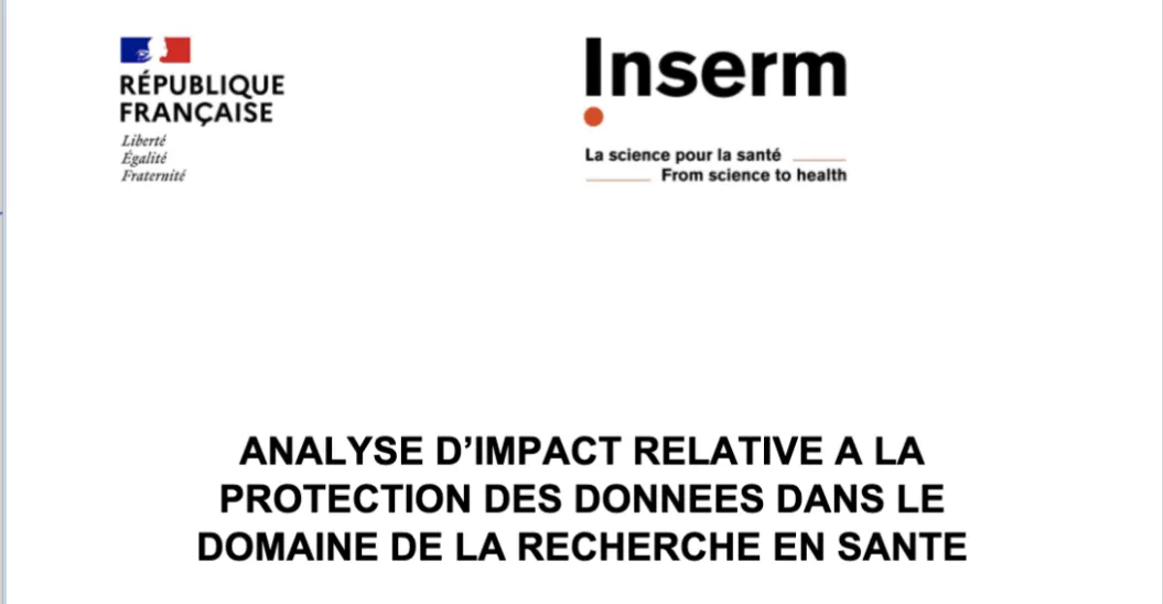 Page de garde d'une analyse d'impact relative à la protection des données personnelles