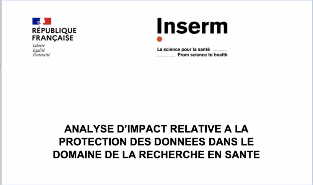 Page de garde d'une analyse d'impact relative à la protection des données personnelles